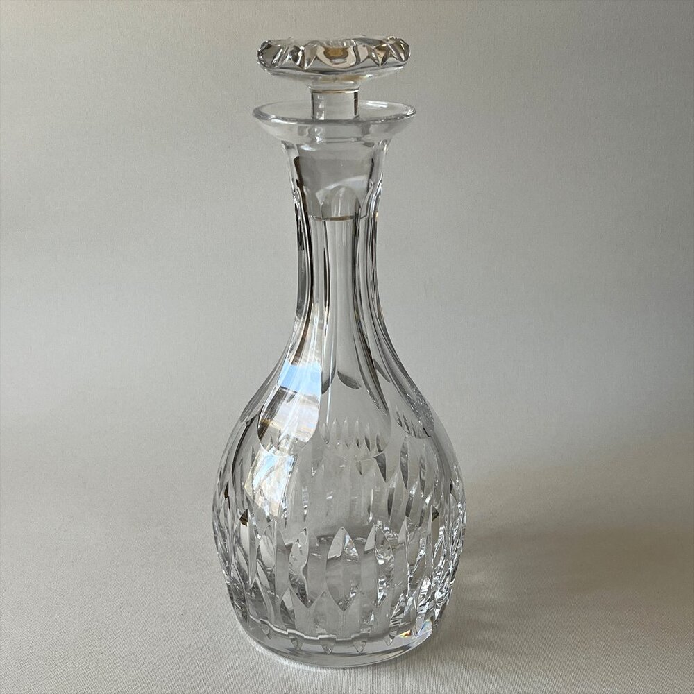 Atlantis Portugal Hand Blown Cut Lead Crystal Decanter w/ Stopper Heavy